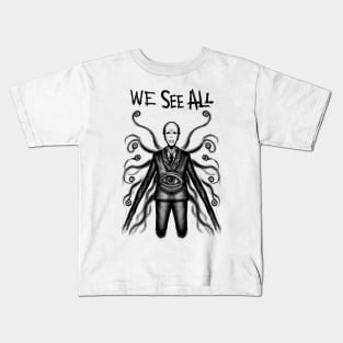 The All-Seeing Slender Man: Uncovering His Sinister Intentions Kids T-Shirt